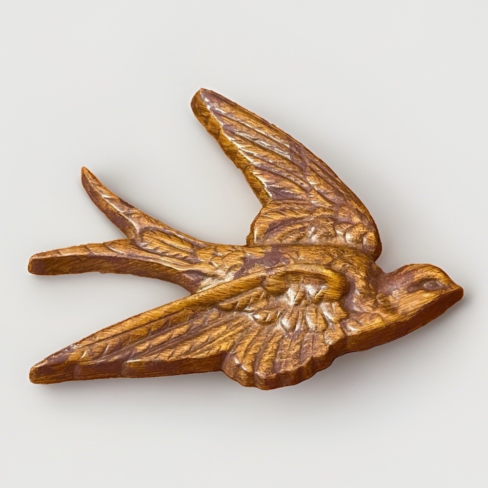Vintage Ashleigh-Burwood #2650 Resin Swallow Bird Wall Hangings USA MCM 4.75"